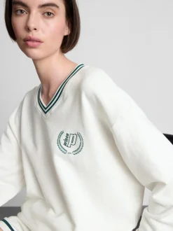 Sudadera con cuello de pico y mucho algodón Prince