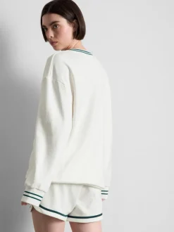 Sudadera con cuello de pico y mucho algodón Prince