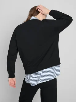 Sudadera con cuello redondo en mezcla de algodón