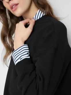 Sudadera con cuello redondo en mezcla de algodón
