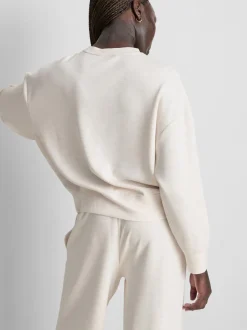Sudadera de cuello redondo en mezcla de modal