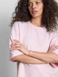 Sudadera de manga corta con hombros caídos