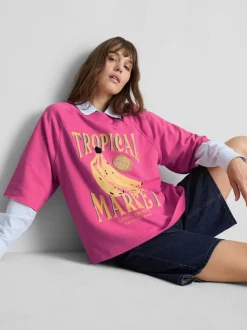 Sudadera de manga corta con plátano