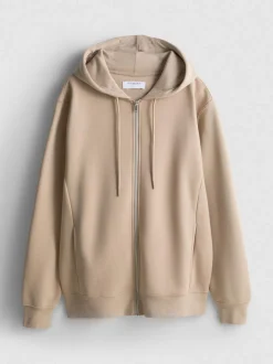 Sudadera extragrande con capucha y cremallera