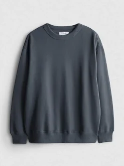 Sudadera extragrande de algodón con cuello redondo
