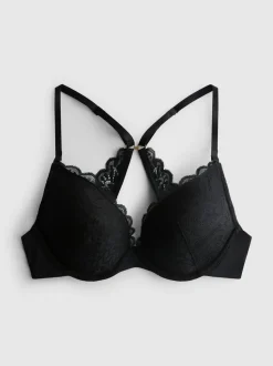 Sujetador push-up escotado de encaje