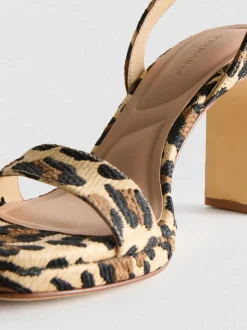 Tacones de plataforma con textura de leopardo