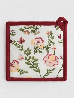 Tapete para ollas calientes con flores