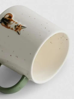 Taza de cerámica con zorro