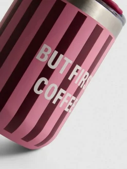 Taza de viaje «But First Coffee»