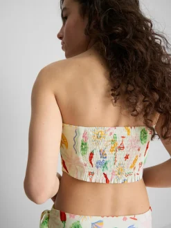 The Primark Scene | Top bandeau curvado estampado