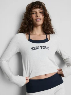 The Primark Scene | Top de doble capa con eslogan