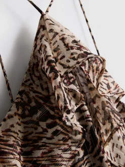 The Primark Scene | Vestido corto halter de leopardo