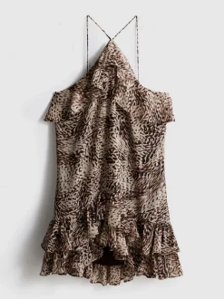 The Primark Scene | Vestido corto halter de leopardo