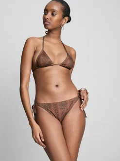 Top de bikini triangular estampado