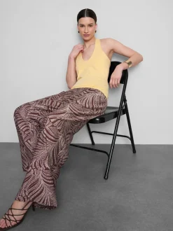 Top de cuello halter con mucho algodón