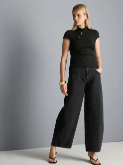 Top de cuello mao