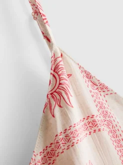 Top de tirantes de pijama con escote pico y azulejos