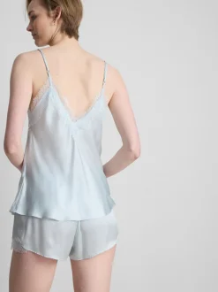 Top de tirantes de pijama en mezcla de seda The Edit