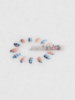 Uñas postizas brillantes almendradas de PS…