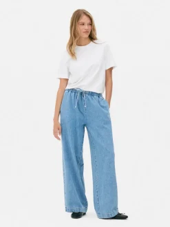 Vaqueros estilo jogger de talle medio