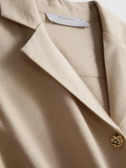 Vestido camisero midi con cinturón
