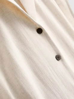 Vestido camisero midi de manga corta