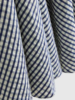 Vestido corto con corsé a cuadros vichy