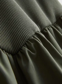 Vestido corto con corsé en mezcla de algodón