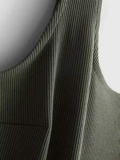 Vestido corto con corsé en mezcla de algodón