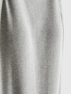 Vestido midi de canalé con sujetador incorporado