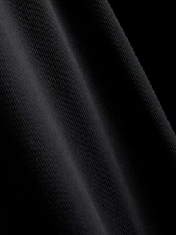Vestido midi de canalé con sujetador incorporado