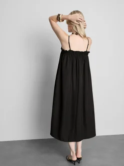 Vestido midi recto de sirsaca