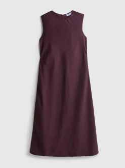 Vestido midi sin mangas de lino de The Edit