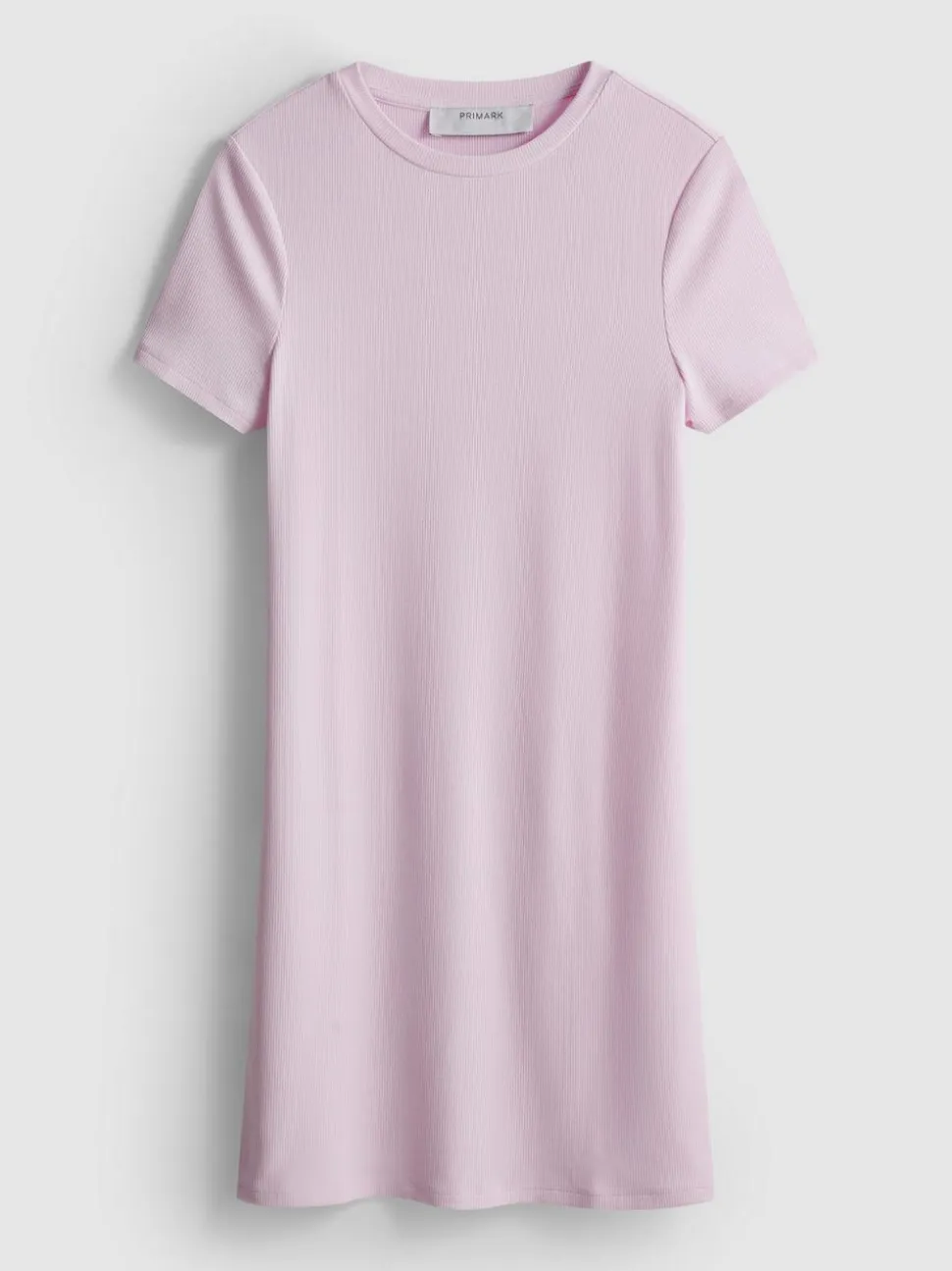 Vestido tipo camiseta corto acanalado