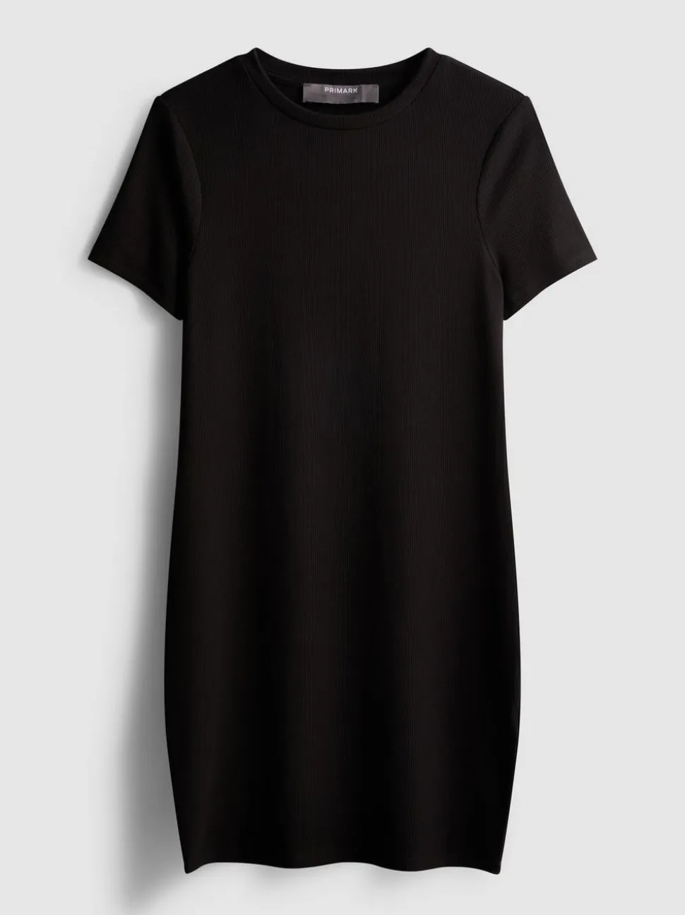 Vestido tipo camiseta corto acanalado