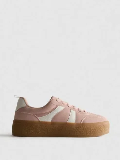 Zapatillas con suela de plataforma plana de goma