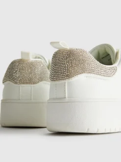 Zapatillas de caña baja con strass