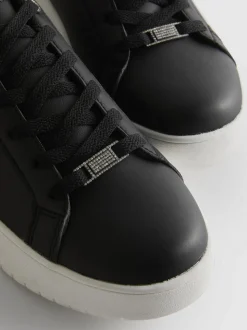 Zapatillas de caña baja con strass