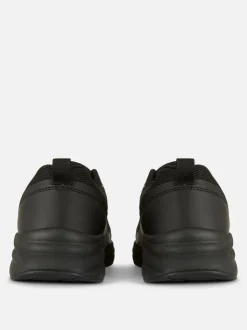 Zapatillas gruesas de caña baja con paneles