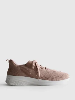 Zapatillas sin cordones con detalle de strass