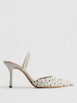 Zapatos de salón con puntera puntiaguda y lunares