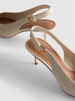 Zapatos de salón de piel sintética con hebilla