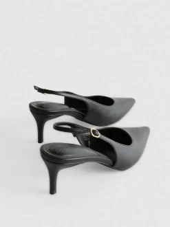 Zapatos de tacón chincheta con tira en el talón