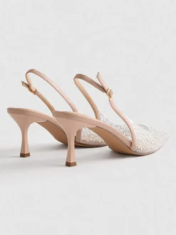 Zapatos de tacón destalonados con tira posterior